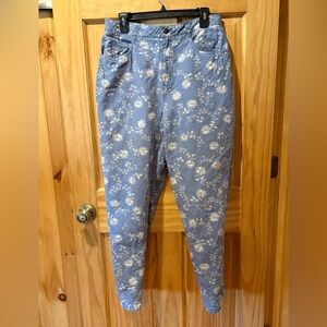Talbots Blue Floral Women's straight leg Ankle Pants